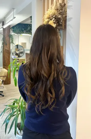 ロング カラー haruna🌼 暖色♡透明感カラー♡のヘアスタイル