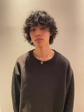 ショート パーマ メンズ フジヤ サイタのヘアスタイル