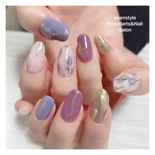 ミディアム ネイル 🐾enen style 🐾のネイルデザイン