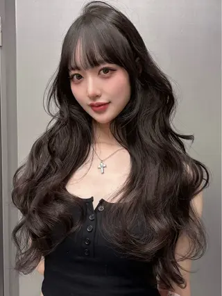 ロング カラー SHOUHEI 韓国風レイヤーカットのヘアスタイル