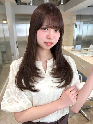 ミディアム 前髪・顔周りカット☆ あらいみゆのヘアスタイル