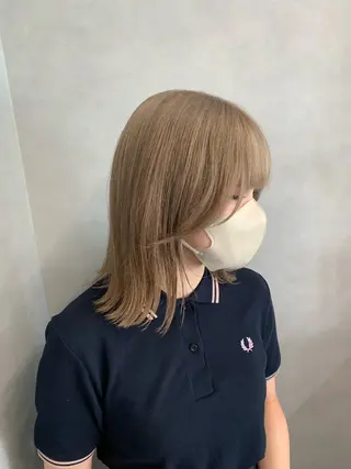 ショート カラー amu/ブリーチなし ダブルカラーのヘアスタイル