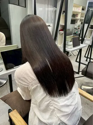 ロング パーマ 絶対可愛い暖色カラー 🌷うる艶🌷結奈✨のヘアスタイル