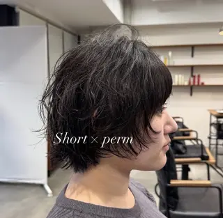 ショート カラー パーマ メンズ 心斎橋・南船場    / MEUZのヘアスタイル