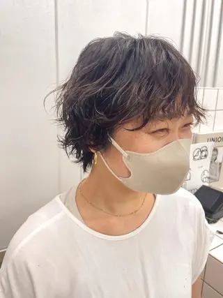 ショート パーマ 関 京磨のヘアスタイル