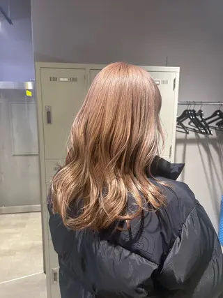 ロング カラー パーマ ヘアアレンジ メンズ キッズ ブリーチなしカラー/ ブラウン/レイヤーのヘアスタイル