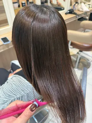 ミディアム パーマ 韓国ヘアメイク🎀/ 縮毛矯正✨山本媛香のヘアスタイル