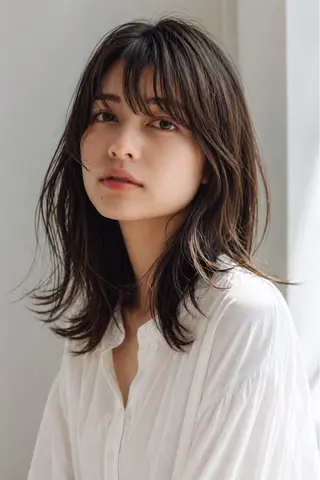 セミロング 松谷 圭のヘアスタイル