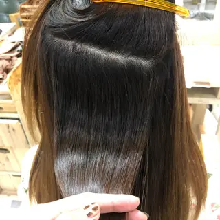 ロング 暖色カラー🍊 せきゆうかのヘアスタイル