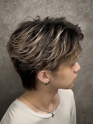 ショート カラー メンズ メンズウルフ特化🐺 🔥長山耕大🔥のヘアスタイル