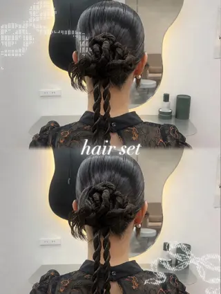 ロング カラー ヘアアレンジ 🩶透明感カラー 池袋/mei🩶のヘアスタイル