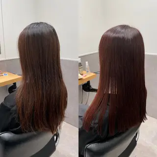 セミロング カラー 髪質改善ヘアケア 艶髪特化/上田のヘアスタイル