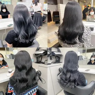 ミディアム カラー パーマ ヘアアレンジ メンズ キッズ ネイル マツエク・マツパ アイブロウ 🦋縮毛/韓国レイヤ ー/透明感カラー🦋のヘアスタイル