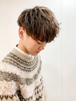 ショート カラー パーマ ヘアアレンジ メンズ メンズスタイル ly本厚木のヘアスタイル
