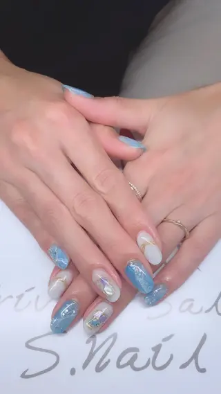 ネイル 大分S.Nail ⟡.*💠🫧のネイルデザイン