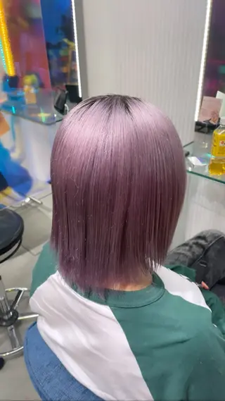 ミディアム カラー Mii. 内田萌々のヘアスタイル