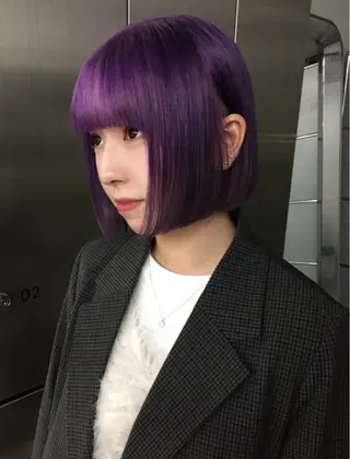 ショート カラー 福岡似合わせレイヤー /ウルフ/ハイトーンのヘアスタイル