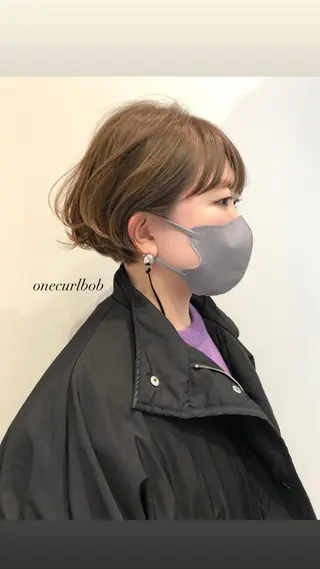 ショート カラー パーマ ショート/ボブ ⌒shioriのヘアスタイル