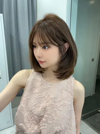 ミディアム カラー レイヤーカット🎀 kanaのヘアスタイル