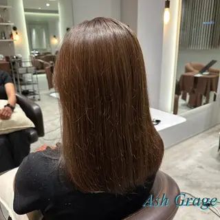 ミディアム カラー 髪質改善ストレート 中林優太のヘアスタイル