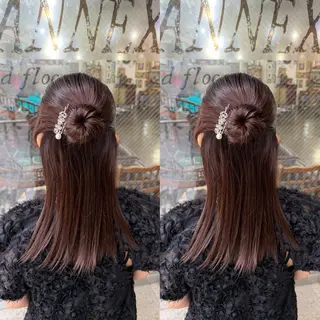ミディアム ヘアアレンジ ハイライト/パーマ /ヘアセット/AOIのヘアスタイル