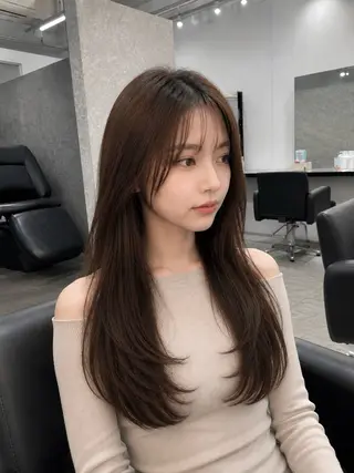 セミロング 髪質改善×韓国ヘア HIROのヘアスタイル