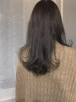 ロング カラー ボブパーマコテ巻き風 パーマNo1深江秀平のヘアスタイル