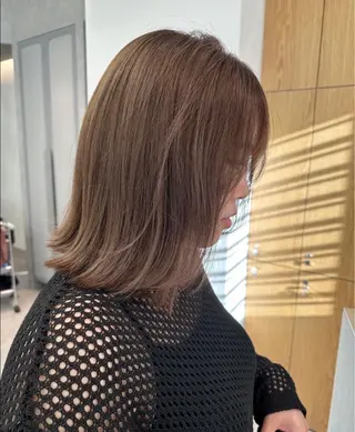 ミディアム ショートヘア 縮毛矯正/福田梢のヘアスタイル