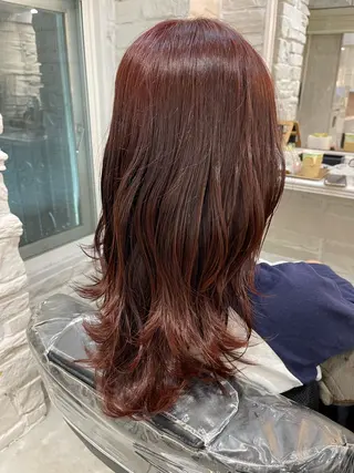 ロング カラー 西野 蓮のヘアスタイル