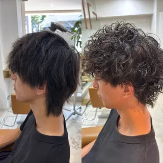 パーマ メンズ 大月 夏歩のヘアスタイル