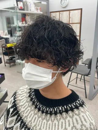 パーマ メンズ 京都河原町 メンズパーマ助川龍哉のヘアスタイル