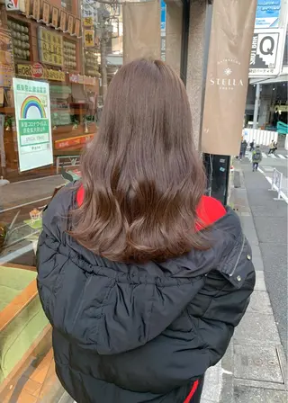 セミロング カラー 矢野 晃平のヘアスタイル
