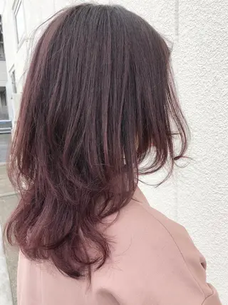 ミディアム カラー パーマ 物江 竜のヘアスタイル