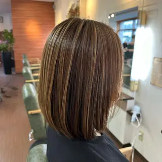 ミディアム カラー 💜推しインナー カラー/菊池柊真💜のヘアスタイル