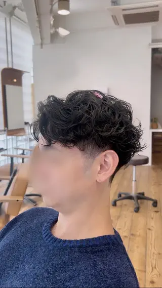 ミディアム パーマ メンズ Koki/ メンズヘア特化のヘアスタイル