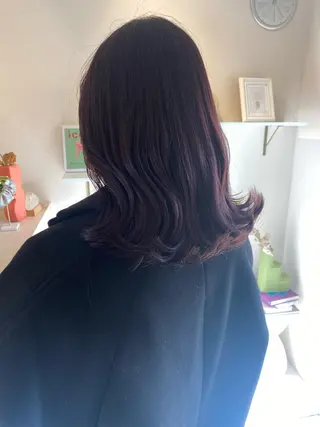 セミロング カラー 当日予約大歓迎💗 依田瑞希のヘアスタイル