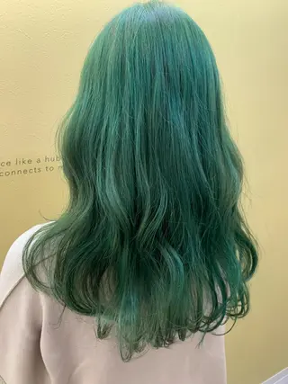 セミロング カラー hubhair レイヤー/透明感のヘアスタイル