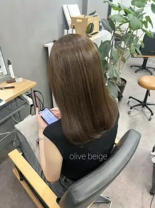 ミディアム hikaru💘髪質 改善 透明感カラーのヘアスタイル