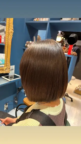 ミディアム 艶髪 藤原まいこのヘアスタイル