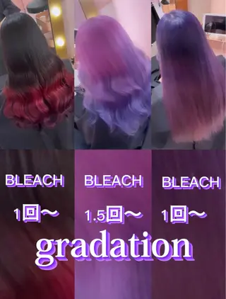 セミロング カラー 町田ブリーチ特化 MANATOのヘアスタイル