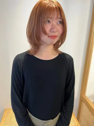 ミディアム 💖京都河原町/ボブ /透明感/moe🌷のヘアスタイル