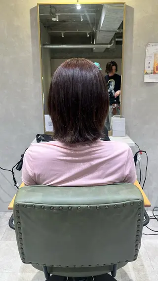 ミディアム カラー/クロスパーマ /髪質改善/AiNAのヘアスタイル