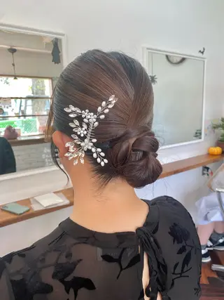 セミロング ヘアアレンジ Kazaoka Saraのヘアスタイル