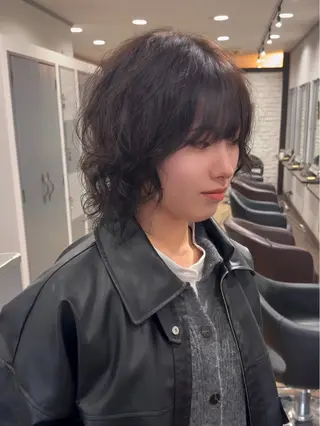 ミディアム カラー パーマ _WHITE本通店 喜多村天斗のヘアスタイル