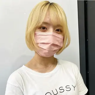 ショート カラー ヘアアレンジ 福岡似合わせレイヤー /ウルフ/ハイトーンのヘアスタイル