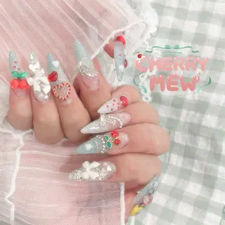 ネイル あかり🍒/ ガーリーネイル🎀のネイルデザイン