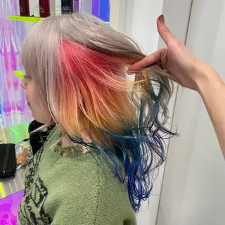 セミロング カラー ‎🤍札幌ハイトーン 🤍シンゴのヘアスタイル
