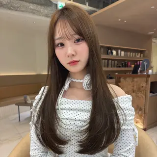 ロング カラー 美髪矯正×レイヤー 松田空優哉のヘアスタイル