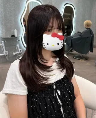 ロング カラー ヘアアレンジ 大宮‎縮毛矯正🩵 レイヤー　佐藤和のヘアスタイル