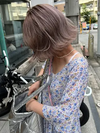 ショート カラー ヘアアレンジ ブリーチ矯正髪質改善 ✨オオエタクミのヘアスタイル